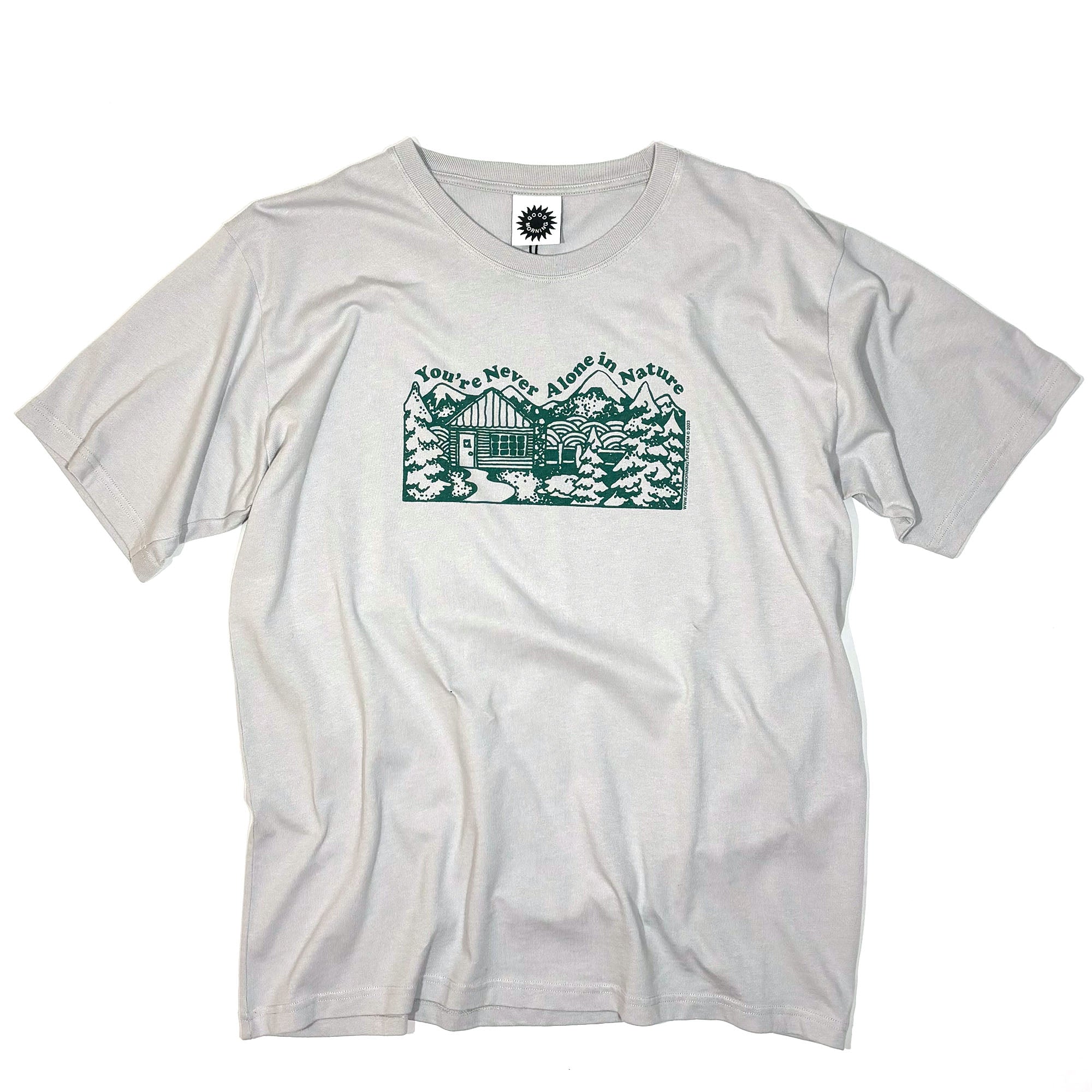 Good Morning Tapes You're Never Alone In Nature SS Tee Stone
