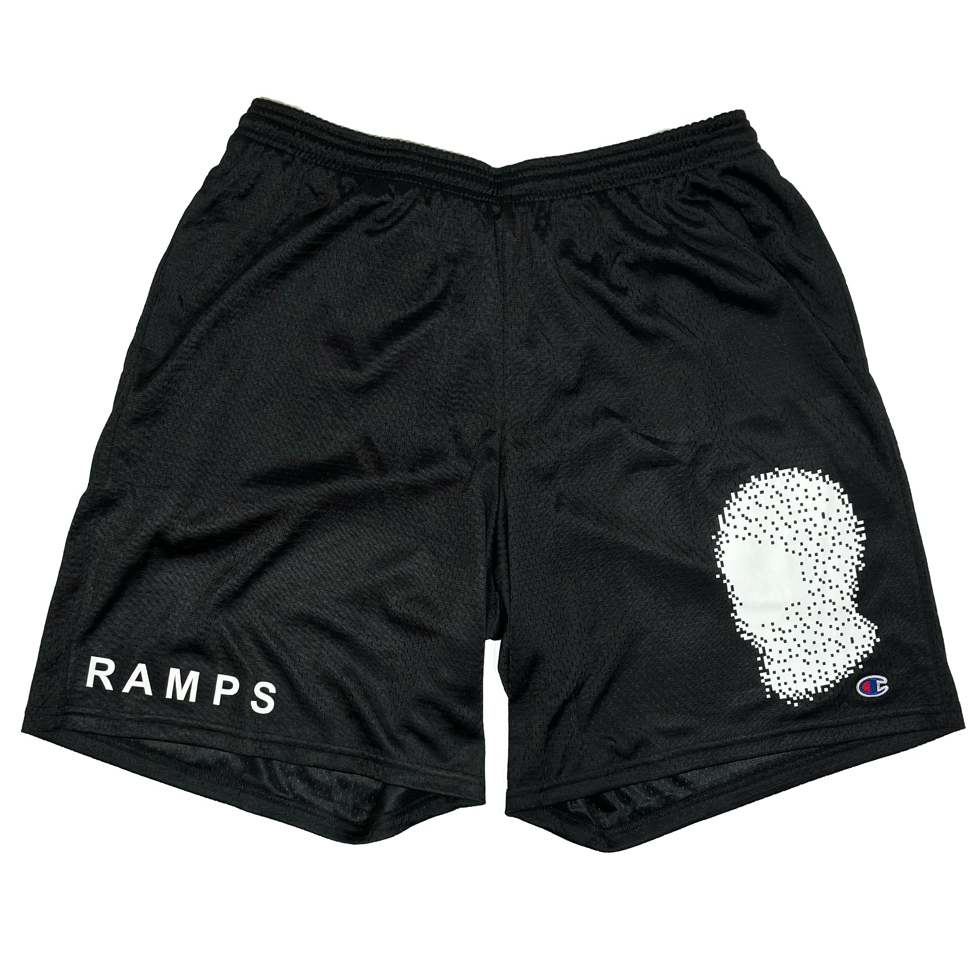 Ramps Knees Out Mesh Shorts Black