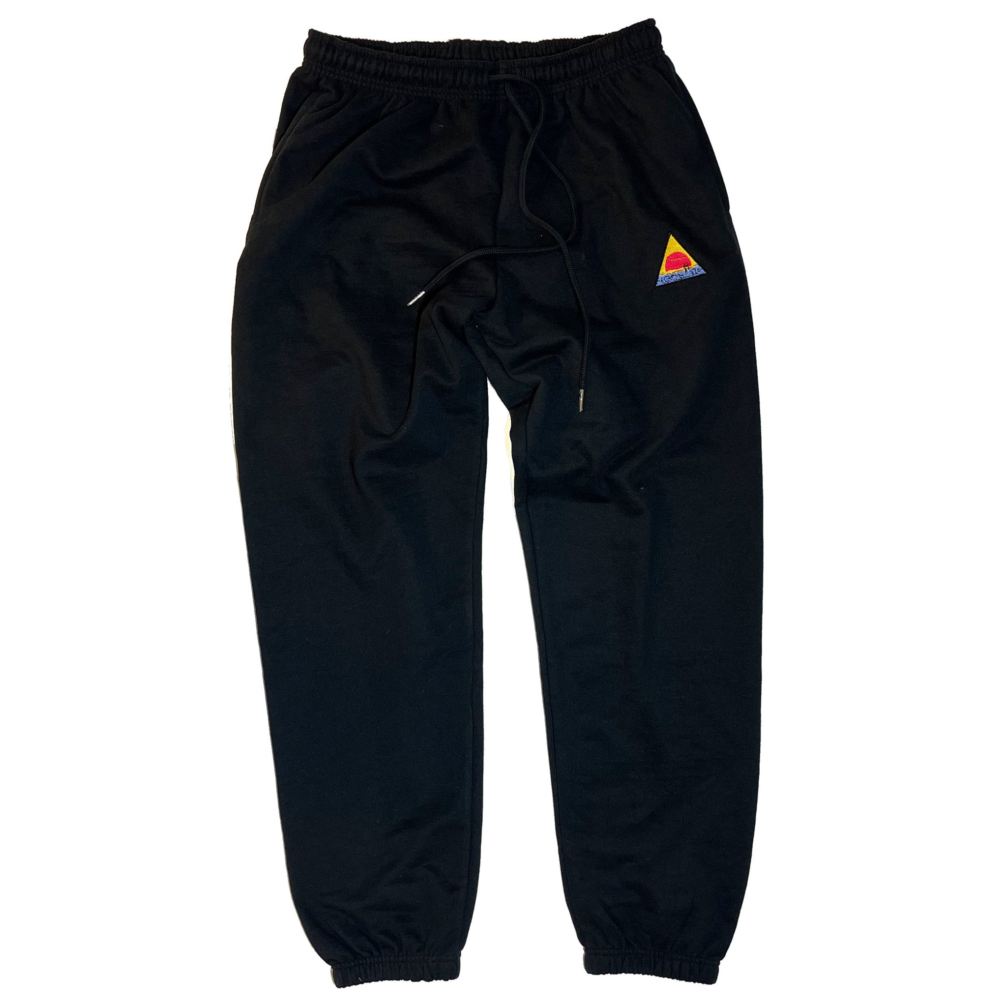 Stacked Heavy Weight Tracksuit Bottoms Black