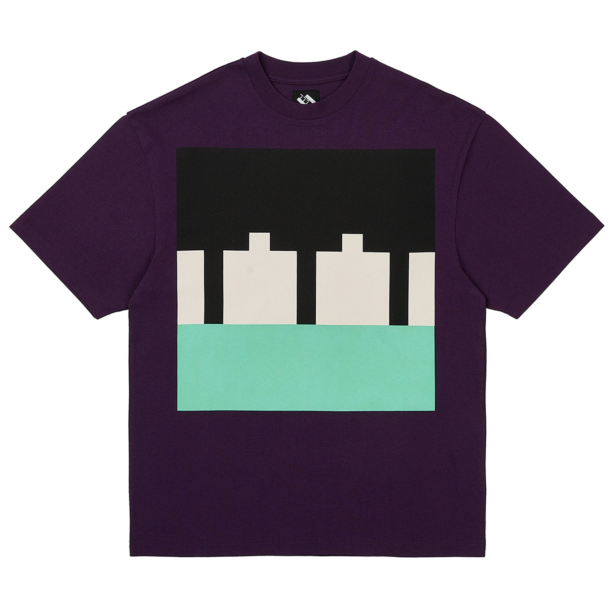 The Trilogy Tapes Block Logo T-Shirt Purple