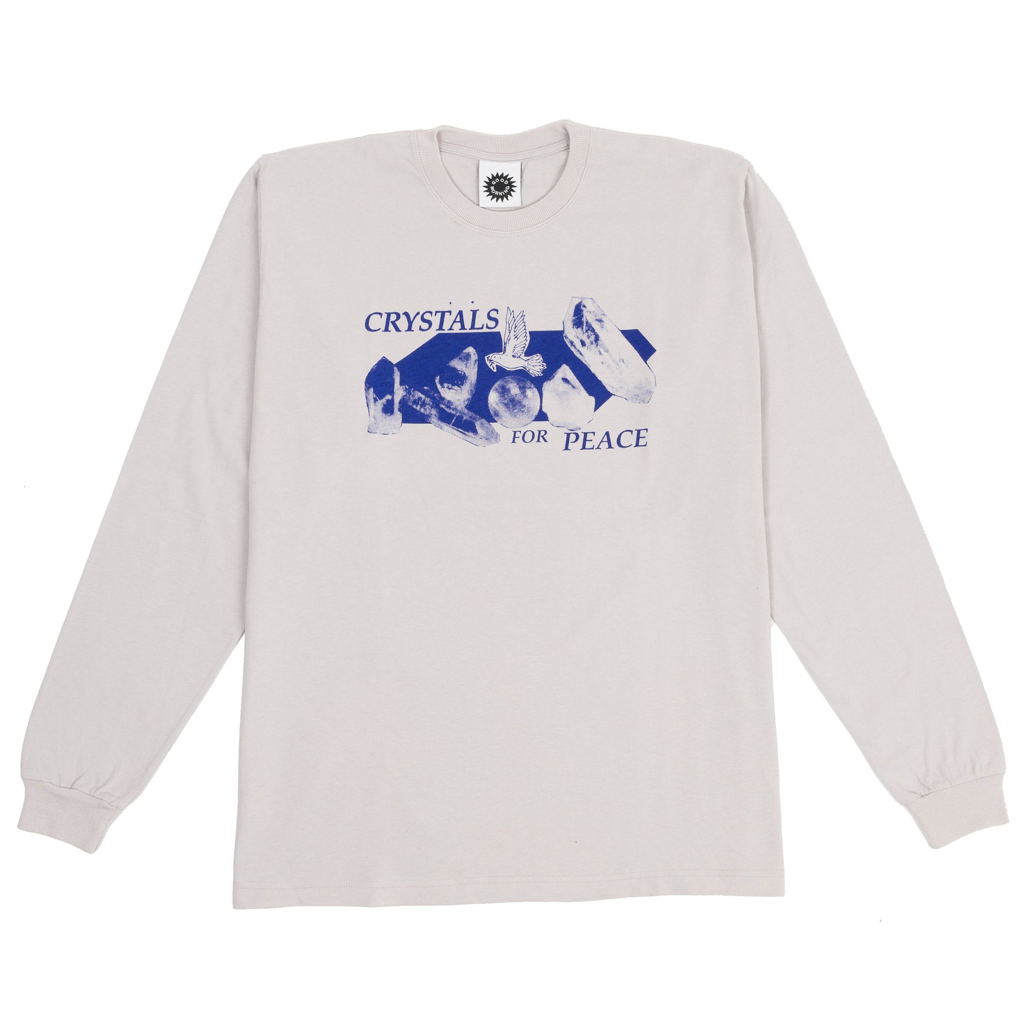 Good Morning Tapes Crystals For Peace LS Tee Stone