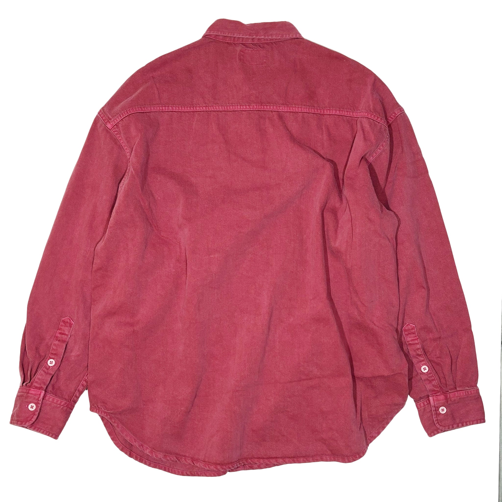 Cav Empt Over Dye Colour Denim Big Shirt Red