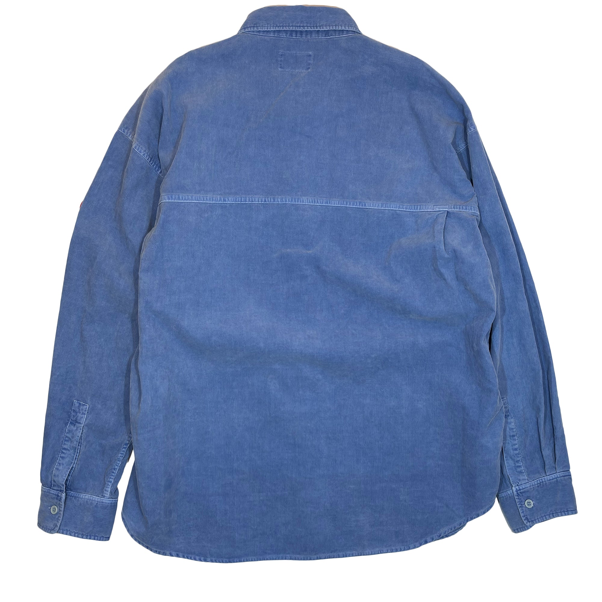 Cav Empt Over Dye Cord Design Big Shirt Blue