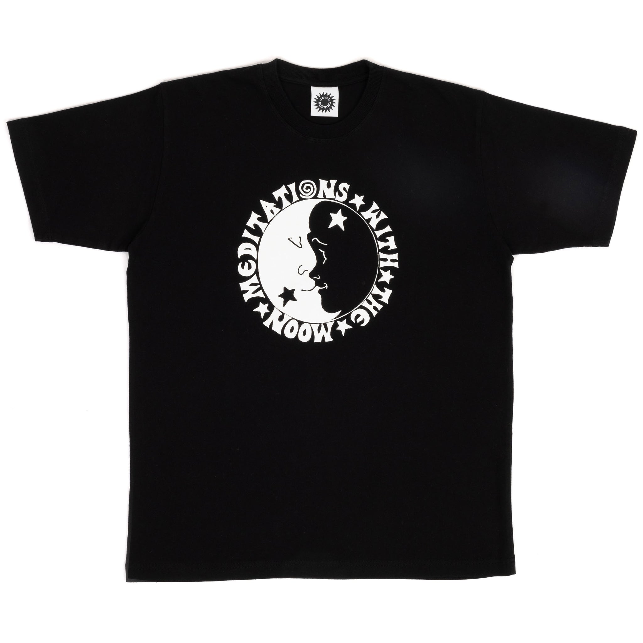 Good Morning Tapes Moon Meditations SS Tee Acid Black – Out Of