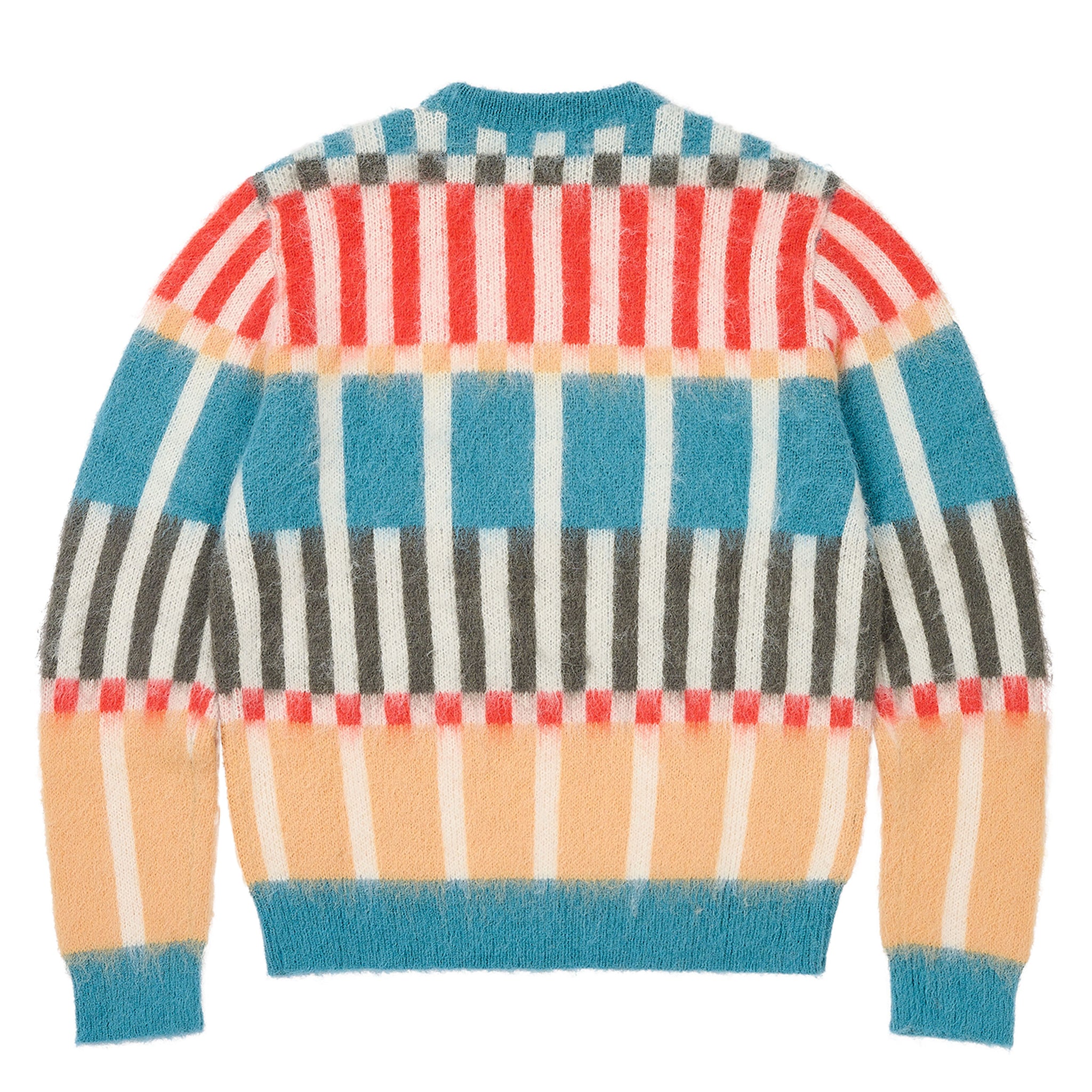 The Trilogy Tapes Check Grid Mohair Knitted Jumper Multi