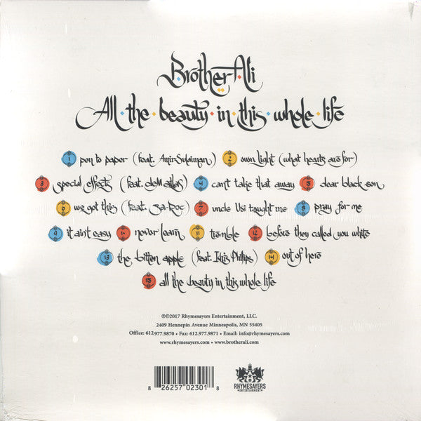 Brother Ali : All The Beauty In This Whole Life (2xLP, Album, Tra)