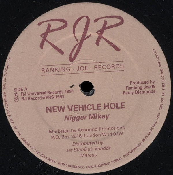 Nigger Mikey : New Vehicle Hole (12", Single)