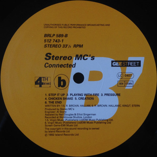 Stereo MC's : Connected (LP, Album, Ora)