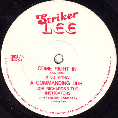 King Kong : Glamour Boy In Mi Life / Come Right In (12")