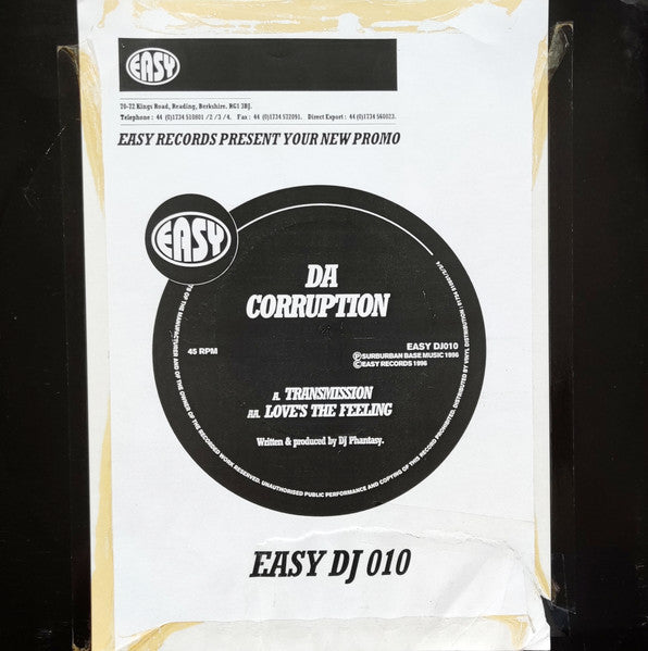 Da Corruption : Transmission / Love's The Feeling (12", Promo)