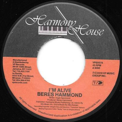 Beres Hammond : I'm Alive (7", Single)