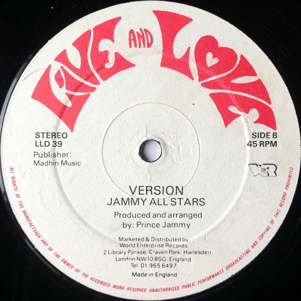 Frankie Paul / Jammy All Stars* : Cover Your Mouth (12")