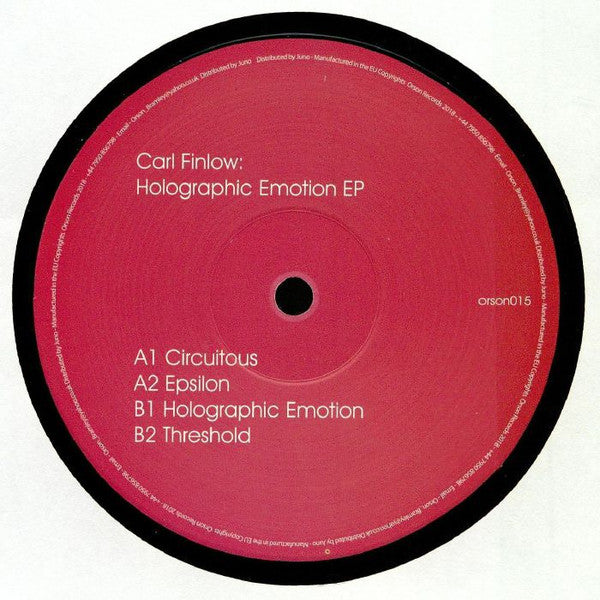 Carl Finlow* : Holographic Emotion EP  (12", EP)