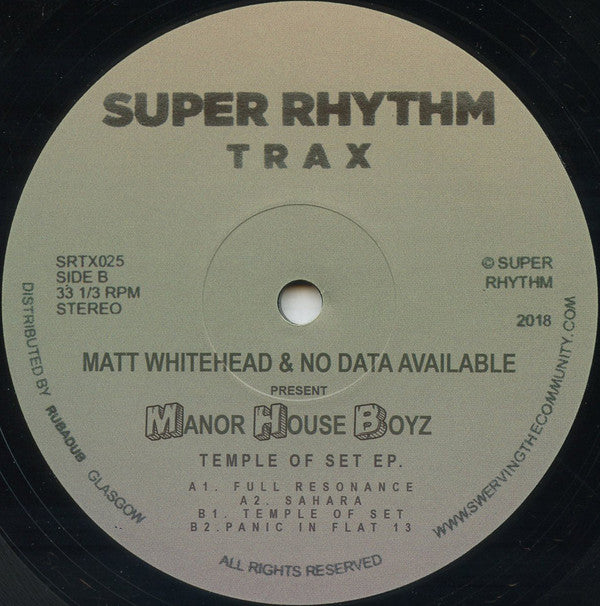 Matt Whitehead & No Data Available Present Manor House Boyz : Temple Of Set EP (12", EP)