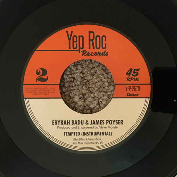 Erykah Badu & James Poyser : Tempted  (7", RSD, Single, Jukebox, Ltd)