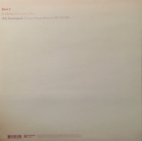 Zero 7 : Home / Somersault (10", RSD, Single)