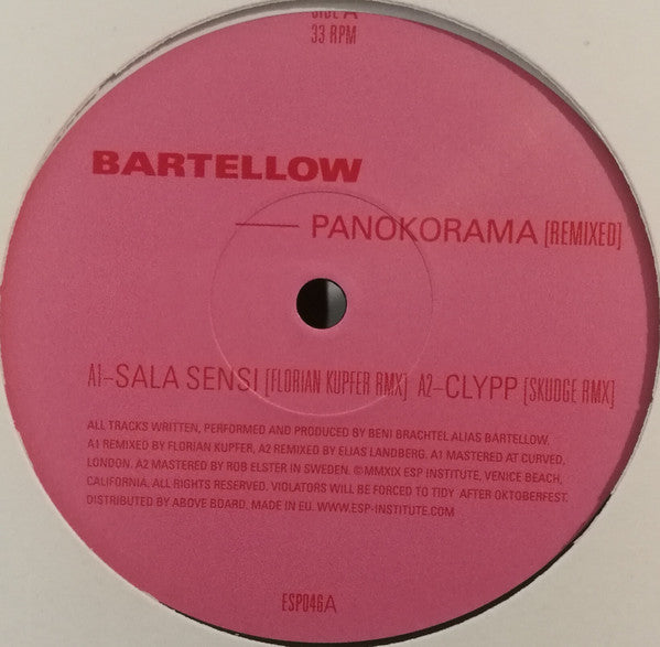 Bartellow : Panokorama (Remixed) (12", EP)