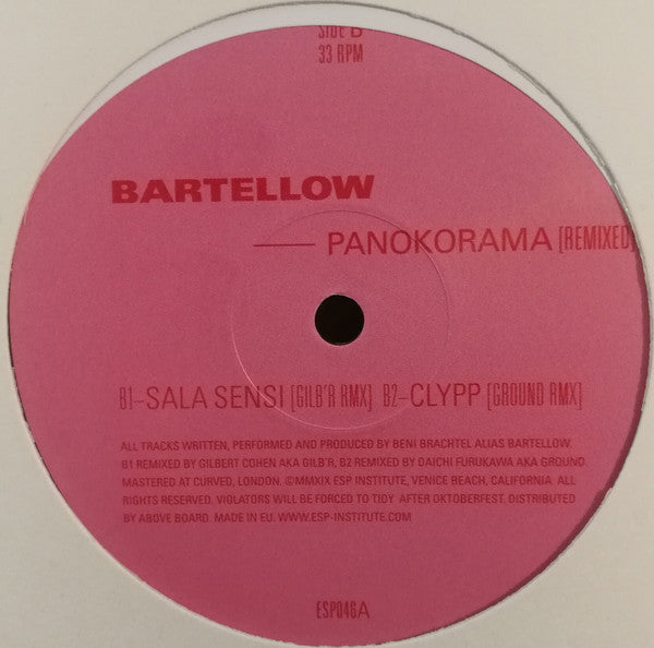 Bartellow : Panokorama (Remixed) (12", EP)