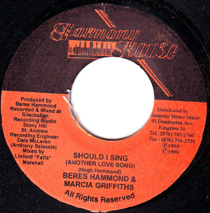 Beres Hammond & Marcia Griffiths : Should I Sing (7")