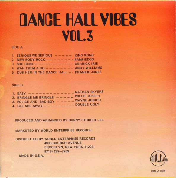 Various : Dance Hall Vibes Vol. 3 (LP, Comp)
