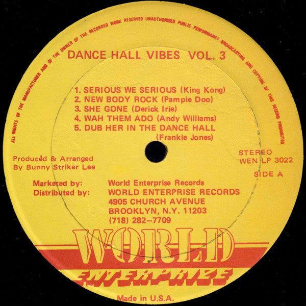 Various : Dance Hall Vibes Vol. 3 (LP, Comp)