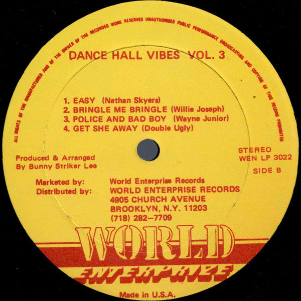 Various : Dance Hall Vibes Vol. 3 (LP, Comp)