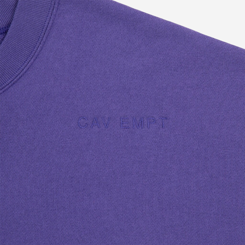 Cav Empt Solid Loose Crew Neck Purple