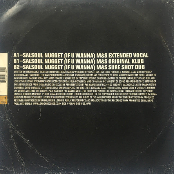 M&S : Salsoul Nugget (If U Wanna) (12")