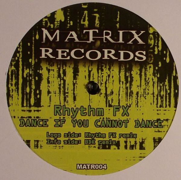 Rhythm FX : Dance If You Cannot Dance (12")