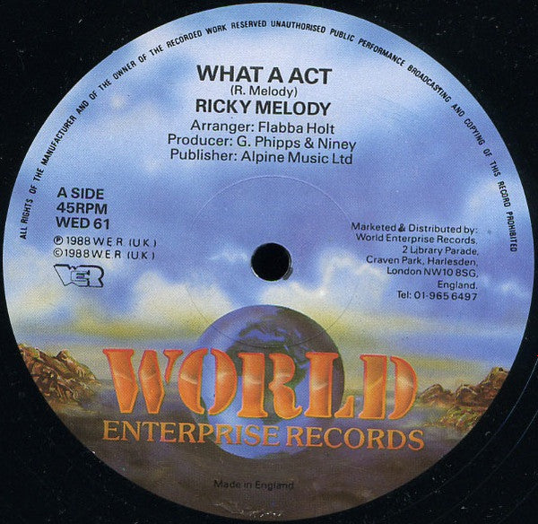 Ricky Melody : What A Act (12")