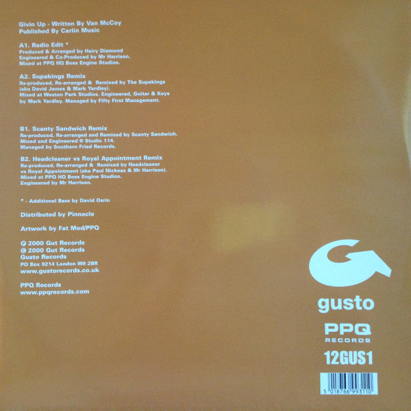Hairy Diamond : Givin Up (12")
