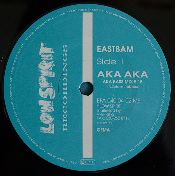 East Bam* : Aka Aka (12", Lab)