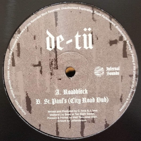 De-Tü : Roadblock / St. Paul's (City Road Dub) (12")