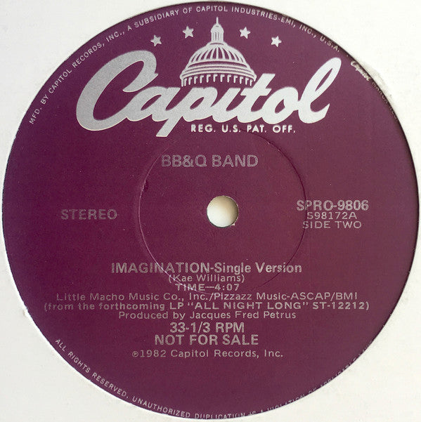 The B. B. & Q. Band* : Imagination (12", Promo)