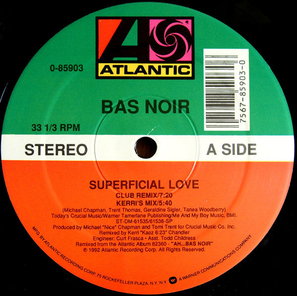 Bas Noir : Superficial Love (12")
