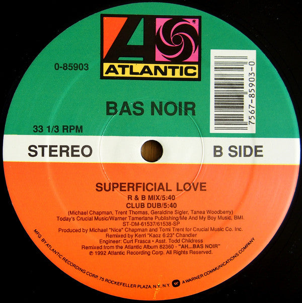 Bas Noir : Superficial Love (12")