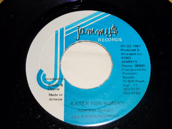 Admiral Bailey : Kater For Woman (7", Single)