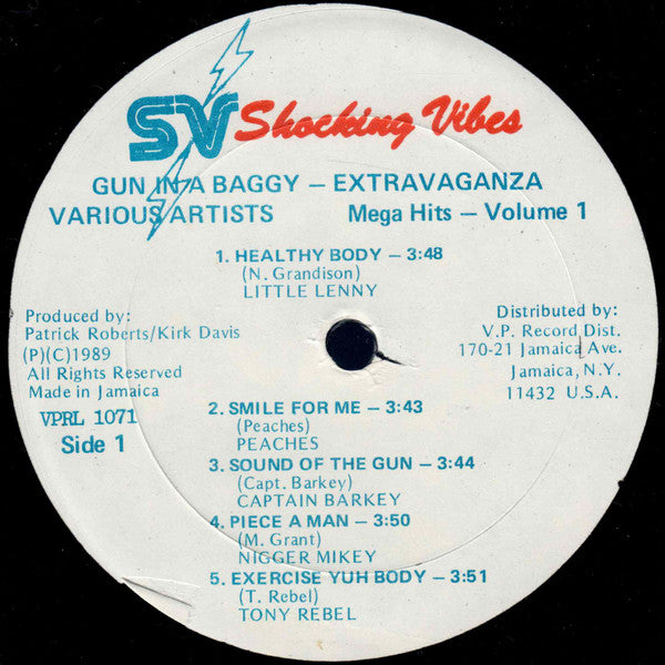 Various : Gun In A Baggy Extravaganza - Mega Hits Vol. 1 (LP, Comp)