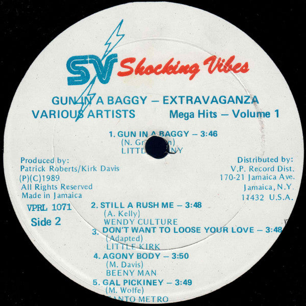 Various : Gun In A Baggy Extravaganza - Mega Hits Vol. 1 (LP, Comp)