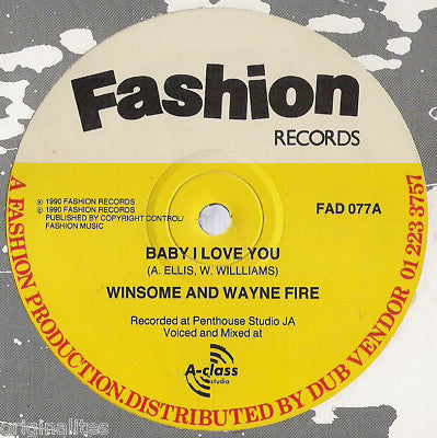 Winsome & Wayne Fire : Baby I Love You (12")