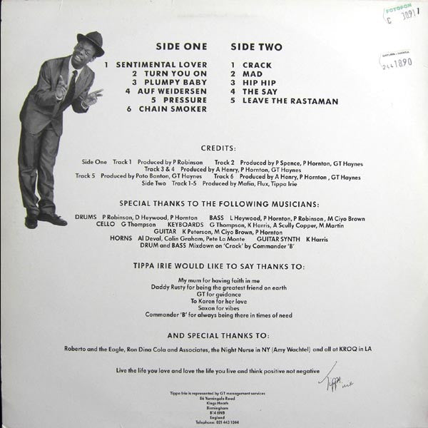 Tippa Irie : Two Sides Of Tippa Irie (LP, Album)