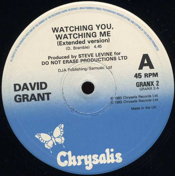 David Grant : Watching You Watching Me (12", Single, Ltd, Pos)