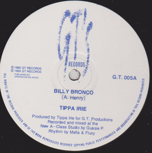 Tippa Irie : Billy Bronco (12")