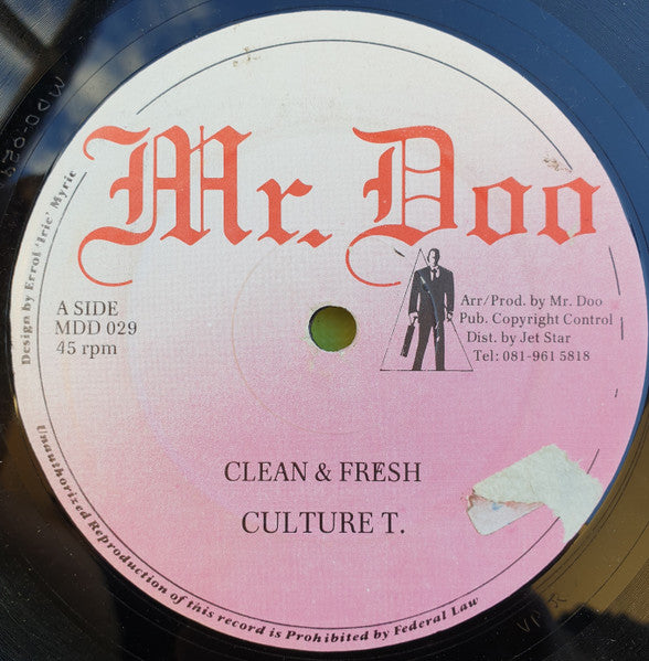 Culture T.* / Little Harry : Clean & Fresh / Joe Grine  (12")