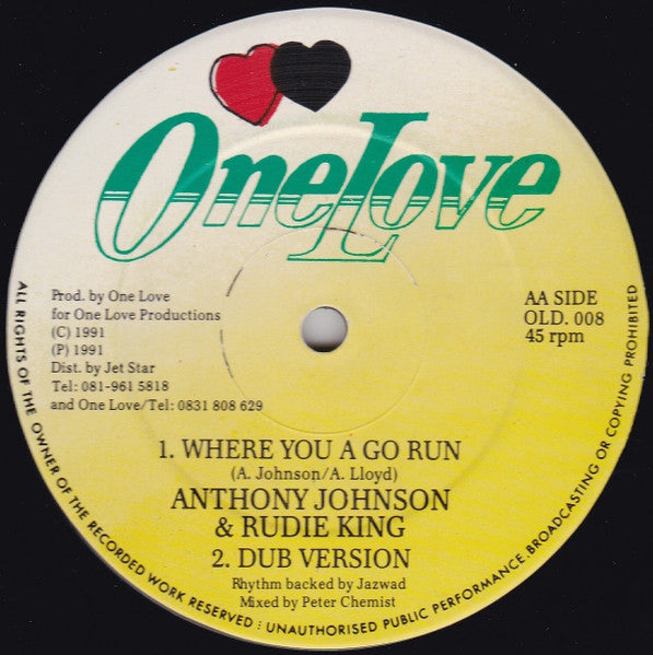 Anthony Johnson : Gunshot 90's Remix (12")