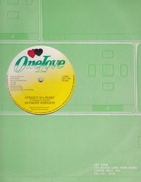Anthony Johnson : Gunshot 90's Remix (12")