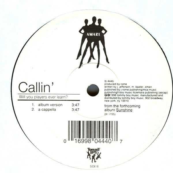 Amari : Callin' (Will You Players Ever Learn?) (12")