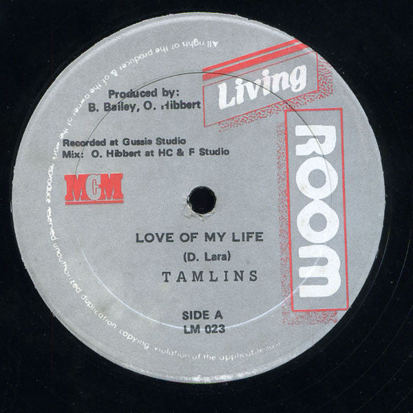 Tamlins* : Love Of My Life (12", Single)