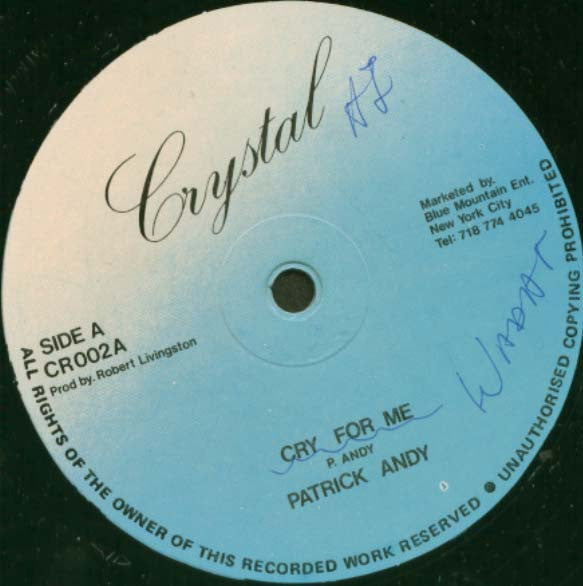 Patrick Andy / Toyan : Cry For Me / Touch Up The Chart (12")