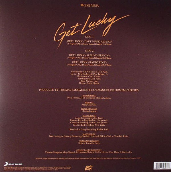 Daft Punk : Get Lucky (Daft Punk Remix) (12", Single, 180)